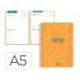 AGENDA ESCOLAR LIDERPAPEL 26-27 ESPIRAL CLASSIC 2 DIAS PAGINA A5 BILINGUE 70G PAPEL FSC NARANJA