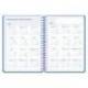 AGENDA ESCOLAR LIDERPAPEL 26-27 ESPIRAL CLASSIC DIA PAGINA A5 BILINGUE 70G PAPEL FSC AZUL MARINO