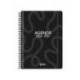 AGENDA ESCOLAR LIDERPAPEL 26-27 ESPIRAL CLASSIC DIA PAGINA A5 BILINGUE 70G PAPEL FSC NEGRO