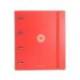 CARPETA 4 ANILLAS DE 35 MM MIXTAS ANTARTIK A4 FOAM COLOR ROJO