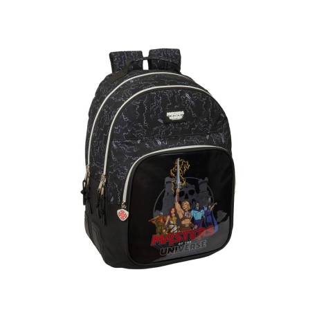 MOCHILA ESCOLAR DOBLE CON CANTONERAS ADAPTABLE A CARRO SAFTA MASTERS OF THE UNIVERSE 420X320X150 MM