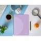 LIBRETA LIDERPAPEL 360 TAPA DE PLASTICO A4 48 HOJAS 90G/M2 CUADRO 5 MM CON DOBLE MARGEN COLORES PASTEL