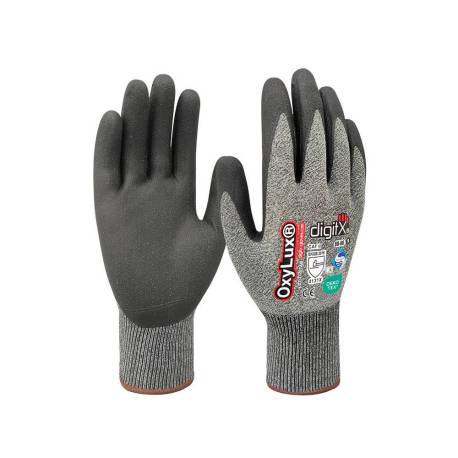 GUANTES DE NITRILO Y NYLON SAFETOP OXYLUX SATINADO TALLA 8