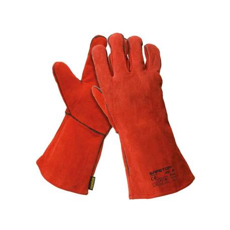 GUANTES DE SOLDADOR SAFETOP ESSEN 35 CM COLOR ROJO TALLA 10