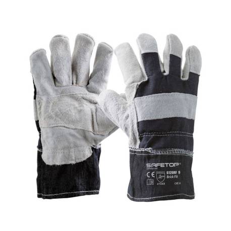 GUANTES DE LONA DE ALGODON Y SERRAJE SAFETOP BRICK FIT TALLA 9
