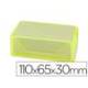 Caja plastico Liderpapel de tarjetas de visitas 110x65x30mm
