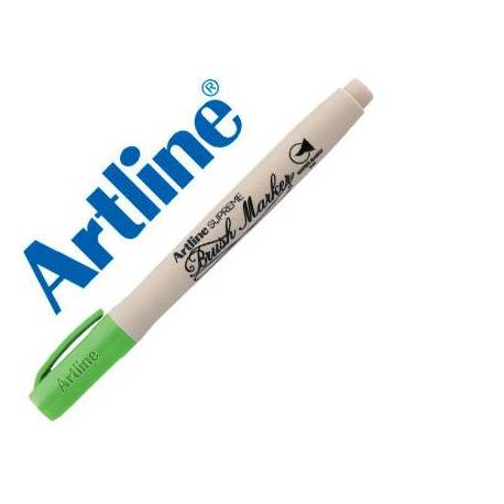 Rotulador Artline Supreme Brush Acuarelable Punta Pincel Color Verde Amarillento