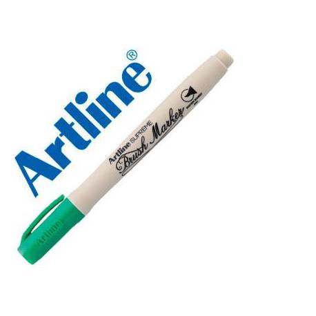 Rotulador Artline Supreme Brush Acuarelable Punta Pincel Color Verde