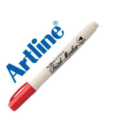 Rotulador Artline Supreme Brush Acuarelable Punta Pincel Color Rojo