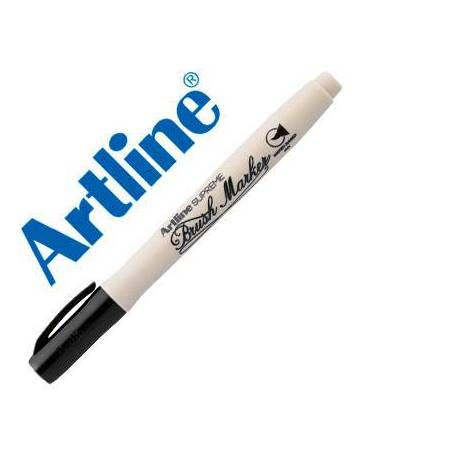 Rotulador Artline Supreme Brush Acuarelable Punta Pincel Color Negro