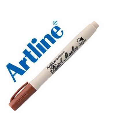 Rotulador Artline Supreme Brush Acuarelable Punta Pincel Color Marrón