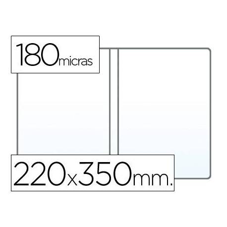 Funda portadocumento cuarto doble 180 micras pvc transparente