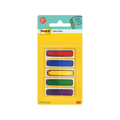 Banderitas separadoras flechas. Dispensador 100 banderitas de colores brillantes