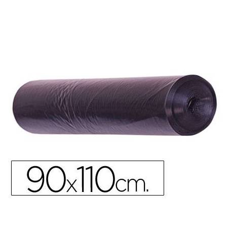 Bolsa basura negra 90x110cm uso industrial galga 200 rollo 10 unidades