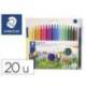 Rotulador Staedtler Slim Noris Club punta fina caja 20 rotuladores lavables