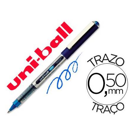Rotulador-bolígrafo Uni-Ball azul UB-150 0,5 mm
