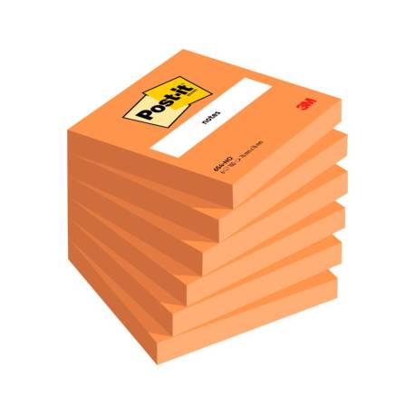 Bloc quita y pon Post-it ® naranja 76 x 76 mm