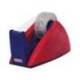 Portarrollo sobremesa tesa con cuchilla de corte recto para cintas de 33 m color azul/rojo