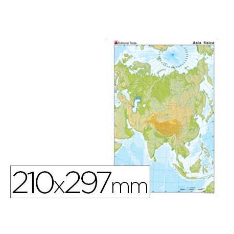 Mapa mudo de Asia fisico
