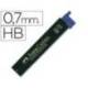 Minas Faber Castell grafito 9067 de 0,7 mm HB. Estuche 12 minas.