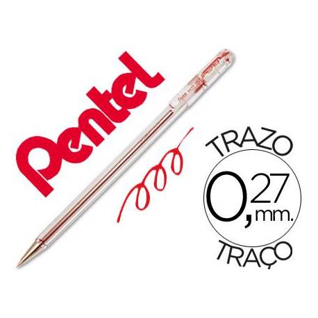 Boligrafo Pentel BK-77 rojo 0,27 mm