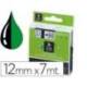 Cinta Dymo D1 Fondo Verde Poliester