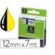 Cinta Dymo D1 color Amarillo Poliester