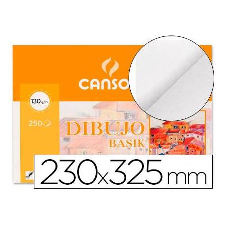 Papel dibujo Canson 230x325 mm gramaje 130g/m2 sin recuadro