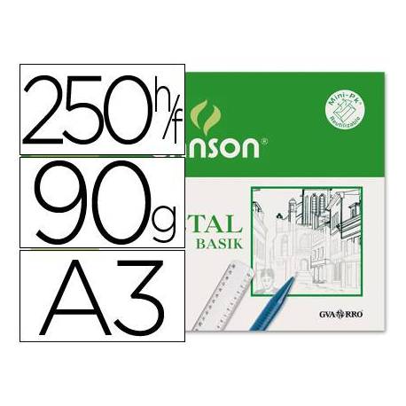 Papel vegetal Guarro A3 gramaje 90-95 g/m2 Hoja