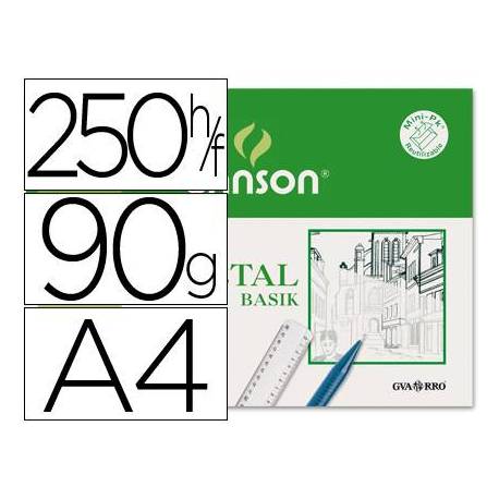 Papel vegetal Guarro A4 gramaje 90-95g/m2 Hoja