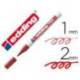 Rotulador Permanente Edding 751 Color Rojo Punta Redonda