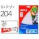 Etiqueta adhesiva marca Apli 01861 12x30 mm