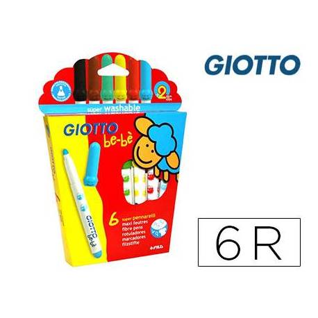 Rotulador Giotto Bebe Punta Gruesa Caja 6 colores