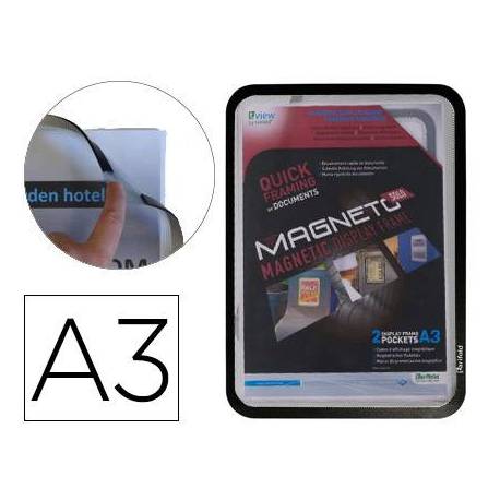 Marco porta anuncios Tarifold magneto A3 color negro