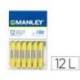 Lapices cera blanda Manley caja 12 unidades verde amarillo claro