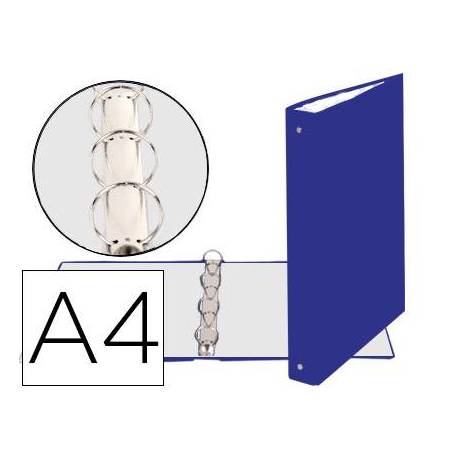 Carpeta Exacompta carton azul oscuro 4 anillas