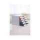 Fichero cajones Durable plastico aplilables 5 cajones color gris