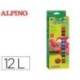 Tempera en barra Alpino caja de 12 Colores Surtidos