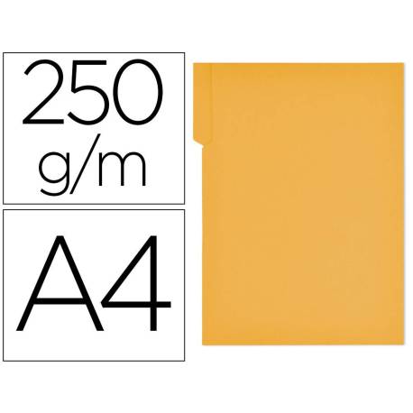 Subcarpeta cartulina color amarillo con pestaña derecha
