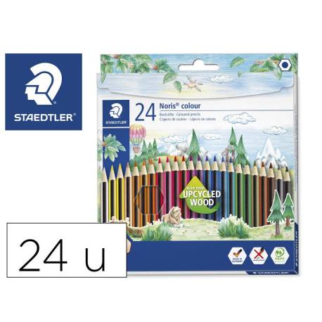 Lapices de 24 colores marca Staedtler Wopex ecologico