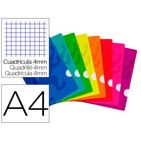 Libreta Oxford encolada Open Flex cuadro de 4 mm Din A4 48 Hojas