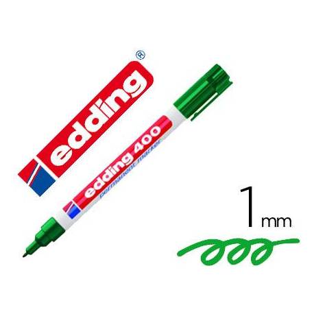 Rotulador Permanente Edding 400 Color Verde Punta Fina