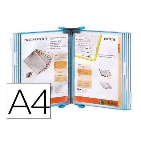 Portacatalogo de pared polipropileno marca Tarifold con 10 fundas Din A4