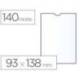 Funda portadocumento marca Esselte plastico cristal 93 x 138 mm