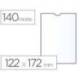 Funda portadocumento marca Esselte plastico cristal 122 x 172 mm