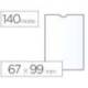 Funda portadocumento marca Esselte plastico cristal 67 x 99 mm