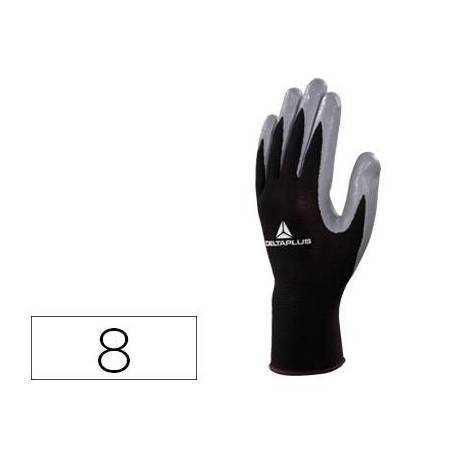 Guante DeltaPlus de Poliester palma Nitrilo talla 8