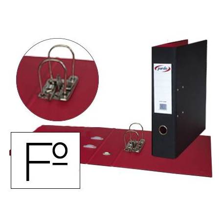 Archivador de palanca Pardo folio negro