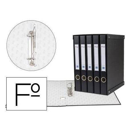 Modulo 5 archivadores pardo folio negro