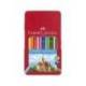 Lapices de colores Faber Castell hexagonales caja metal 12 unidades